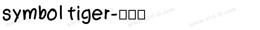 symbol tiger字体转换